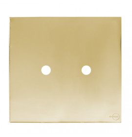 Placa p/ 2 furos 4x4 -  Novara Glass Dourado 